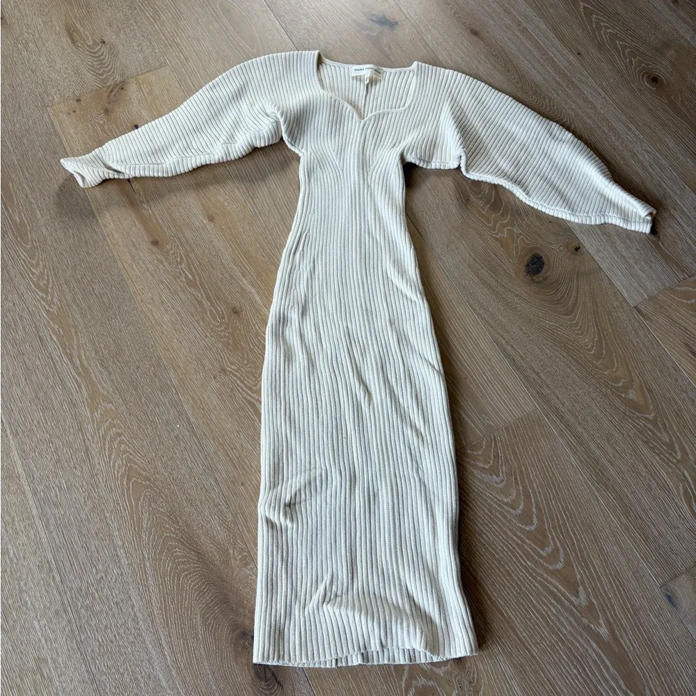 EUC Mara Hoffman Marilyn Ribbed Knit Dress in Natural Sz XS - Picture 2 of 5